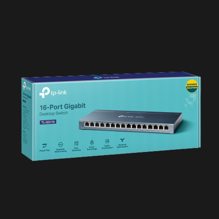 TPLINK Ethernet Network 16 Port  Switch TP Link Lan Desktop Internet 10/100 Mbps 