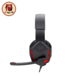 REDRAGON THEMIS H220 Wired Gaming Headset – 50mm Drivers, Red LED Lighting, Noise-Reducing Microphone, 3.5mm Audio, Black/Red - Image 2