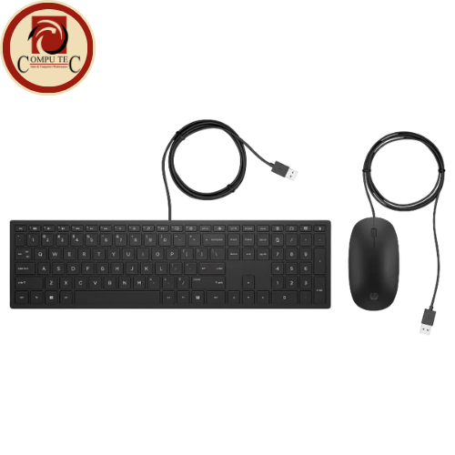 HP Pavilion Wired 400 – Keyboard and Mouse Combo, USB, Full-Size, Ergonomic