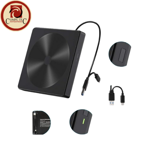 Enjoy 5-in-1 functionality with this external DVD drive featuring CD/DVD writing