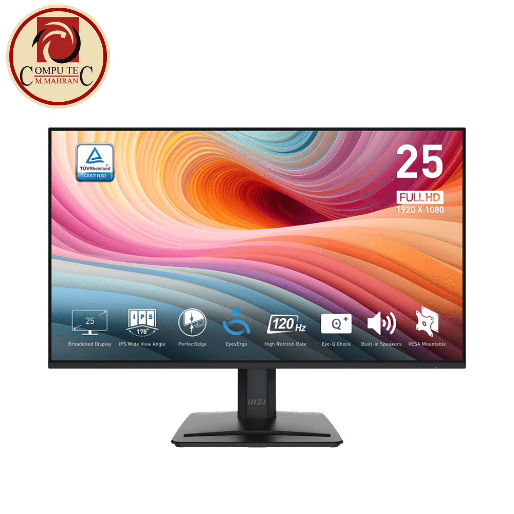 Untitled design - 2025-12-09T200326.255 MSI PRO MP251 E2 24.5” FHD IPS Monitor – 120Hz, 1ms, Built-in Speakers - Image 1