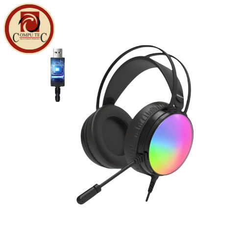 Lenovo Thinkplus G86B: High-Fidelity USB Gaming Headset with Noise-Cancelling Mic & Customizable LED Lighting