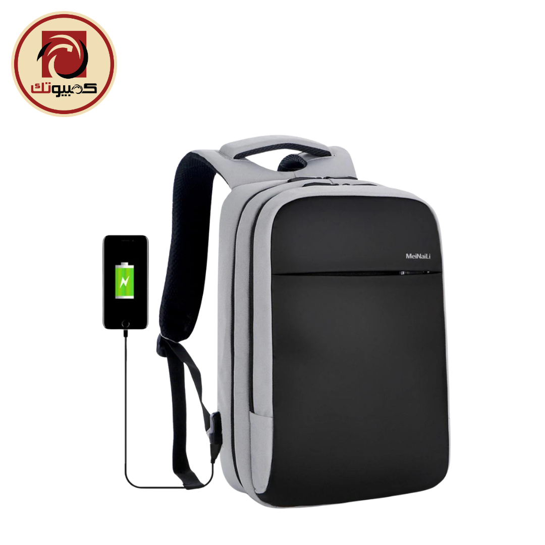 1 Meinaili 1802 15.6" Laptop Backpack – Water-Resistant with USB Charging Port - Image 1
