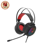 REDRAGON CARMEN H261 RGB Gaming Headset – 50mm Drivers, Stereo Sound, Flexible Microphone, 3.5mm Audio, USB RGB Lighting, Black