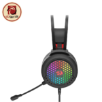 REDRAGON CARMEN H261 RGB Gaming Headset – 50mm Drivers, Stereo Sound, Flexible Microphone, 3.5mm Audio, USB RGB Lighting, Black - Image 3