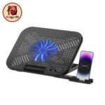 Rapoo CF100 Laptop Cooling Pad – 14″ Blue LED Cooler with Phone Holder