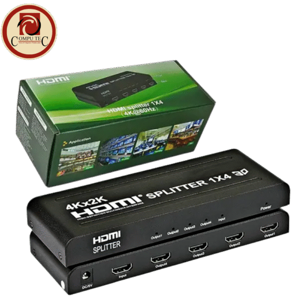 4K HDMI Splitter 1x4 (1 In 4 Out) HDMI 2.0b Ultra HD 4K@60Hz Full 3D & HDCP 2.2 Distributor.