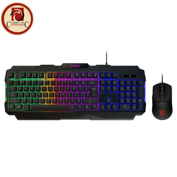MSI GK100 COMBO Gaming Keyboard & Mouse Set RGB 6400 DPI Membrane Switches.
