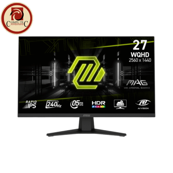 MSI MAG 274QF X24 Monitor 27" WQHD 240Hz 0.5ms Rapid IPS FreeSync Premium.