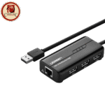 UGREEN USB 2.0 to Ethernet Adapter & Hub 3x USB 2.0 Ports 100Mbps RJ45 LAN