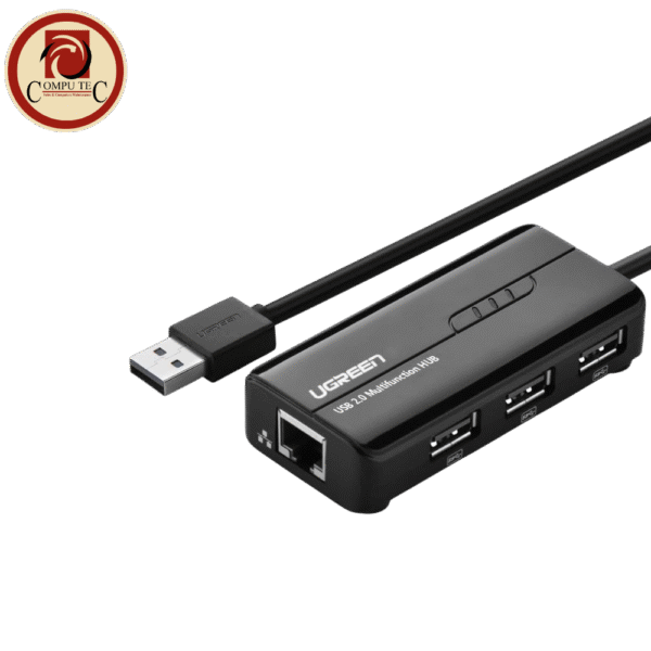 UGREEN USB 2.0 to Ethernet Adapter & Hub 3x USB 2.0 Ports 100Mbps RJ45 LAN
