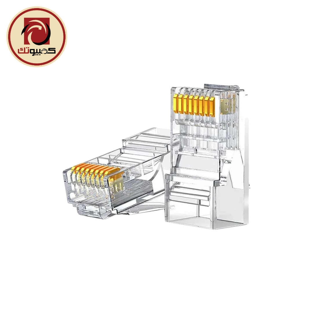 1 UGREEN CAT6 UTP RJ45 Modular Plugs - 100-Pack NW120 (60558) Unshielded 8P8C Ethernet Connectors, Transparent - Image 1