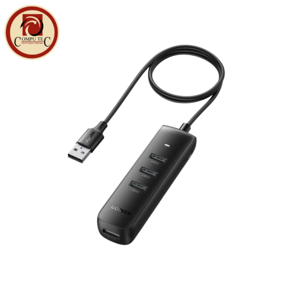 UGREEN CM416 USB 3.0 Hub 4 Port USB Splitter 5Gbps High Speed 1M Cable Black 80657