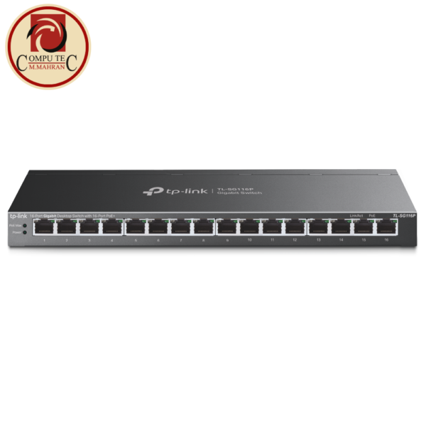 TP-Link TL-SG116P 16 Port Gigabit Switch 8 Port PoE Plus 100W Dedicated Power