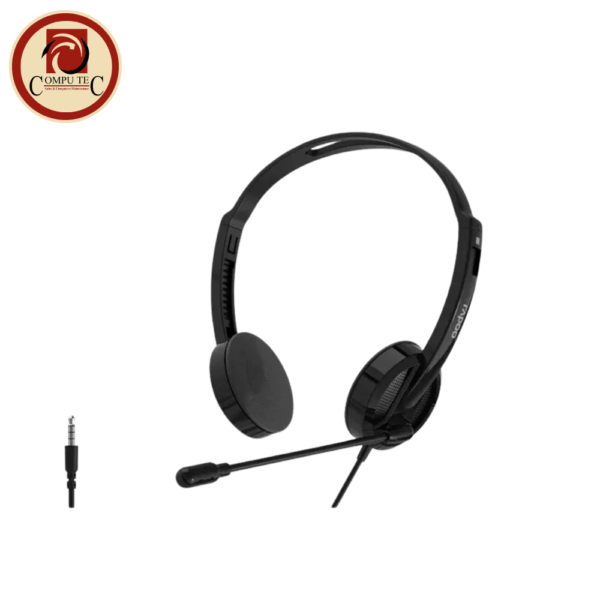 Rapoo H101 Wired Stereo Gaming Headphone 3.5mm Jack Plug and Play High-Quality Audio Black