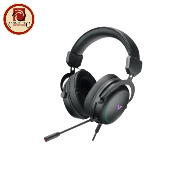 Rapoo VH300S Virtual 7.1 Gaming Headset USB Plug-and-Play ENC Noise-Cancelling Mic RGB Lighting Black
