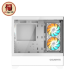 GIGABYTE C201 PANORAMIC ICE Mid Tower Gaming Case with 3 ARGB Fans & 270° Tempered Glass - White - Image 4