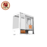 GIGABYTE C201 PANORAMIC ICE Mid Tower Gaming Case with 3 ARGB Fans & 270° Tempered Glass - White - Image 6