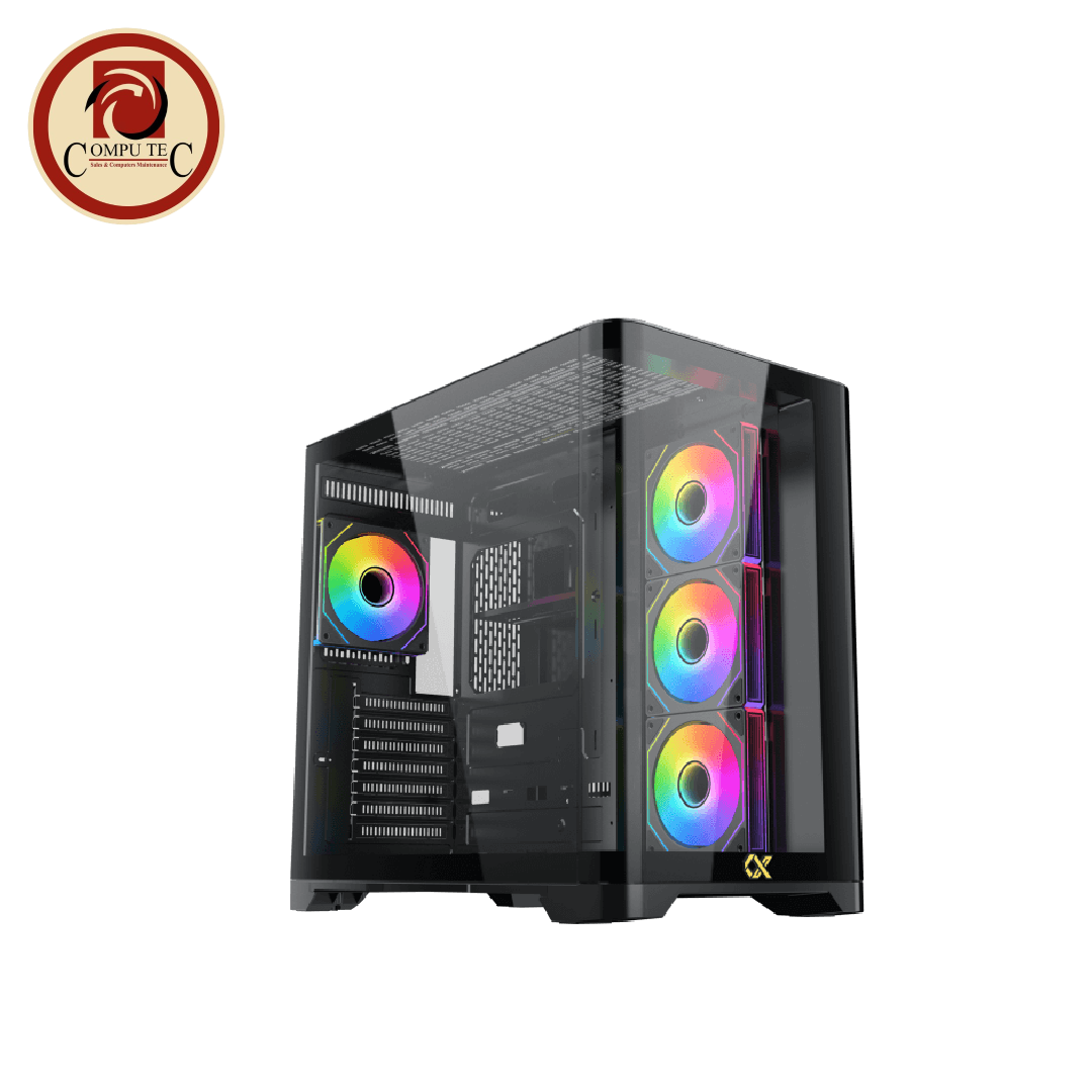 New Project - 2026-03-08T152418.421 XIGMATEK Crystal Storm Gaming Case – Curved Tempered Glass, 4 ARGB Fans - Image 1