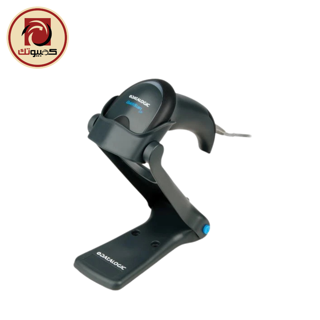 1 Datalogic QuickScan QD2220-BKK1S 1D USB Barcode Scanner with Stand - Image 1
