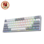 Redragon K617 FIZZ RGB White & Gray 60% Mechanical Gaming Keyboard – Red Switch - Image 3