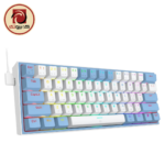 Redragon K617WB FIZZ RGB White & Blue 60% Mechanical Gaming Keyboard – Red Switch - Image 3
