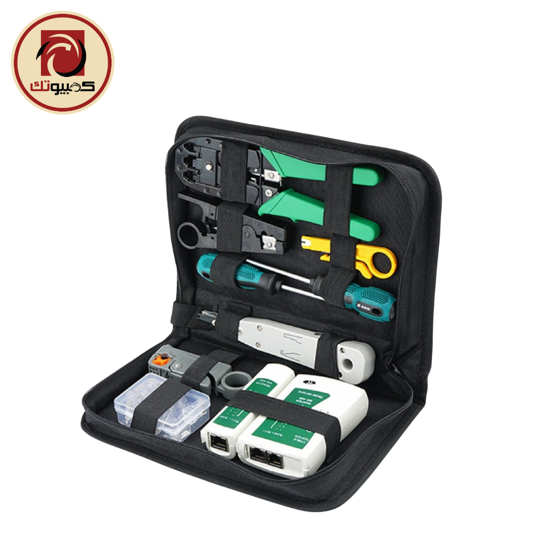 1 Professional Network Tool Kit – LAN Cable Tester & Repair Tool Set for RJ45 / RJ11 / RJ12 / Cat5 / Cat5e / Cat6 - Image 1
