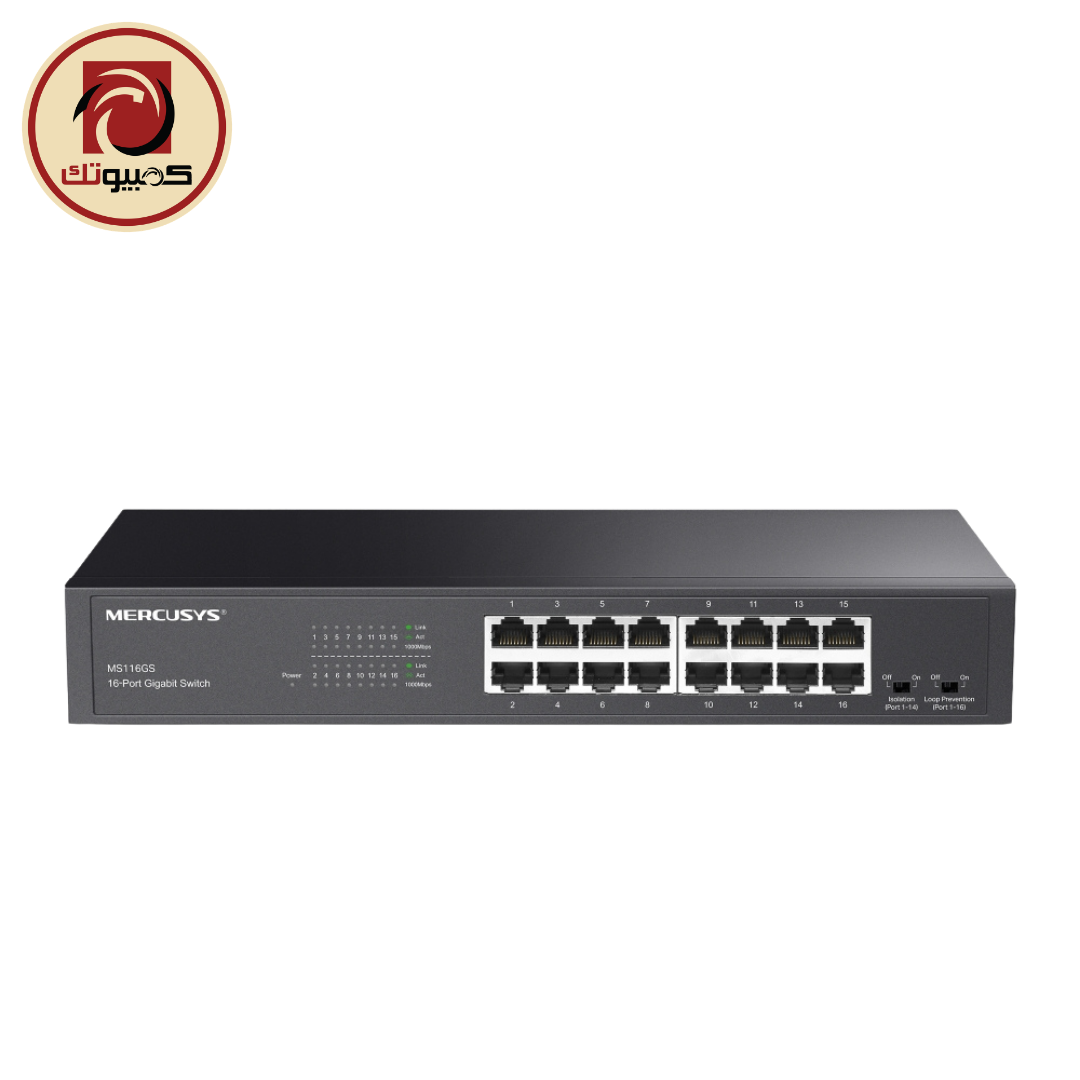 1 MERCUSYS MS116GS 16-Port Gigabit Desktop/Rackmount Switch - Image 1