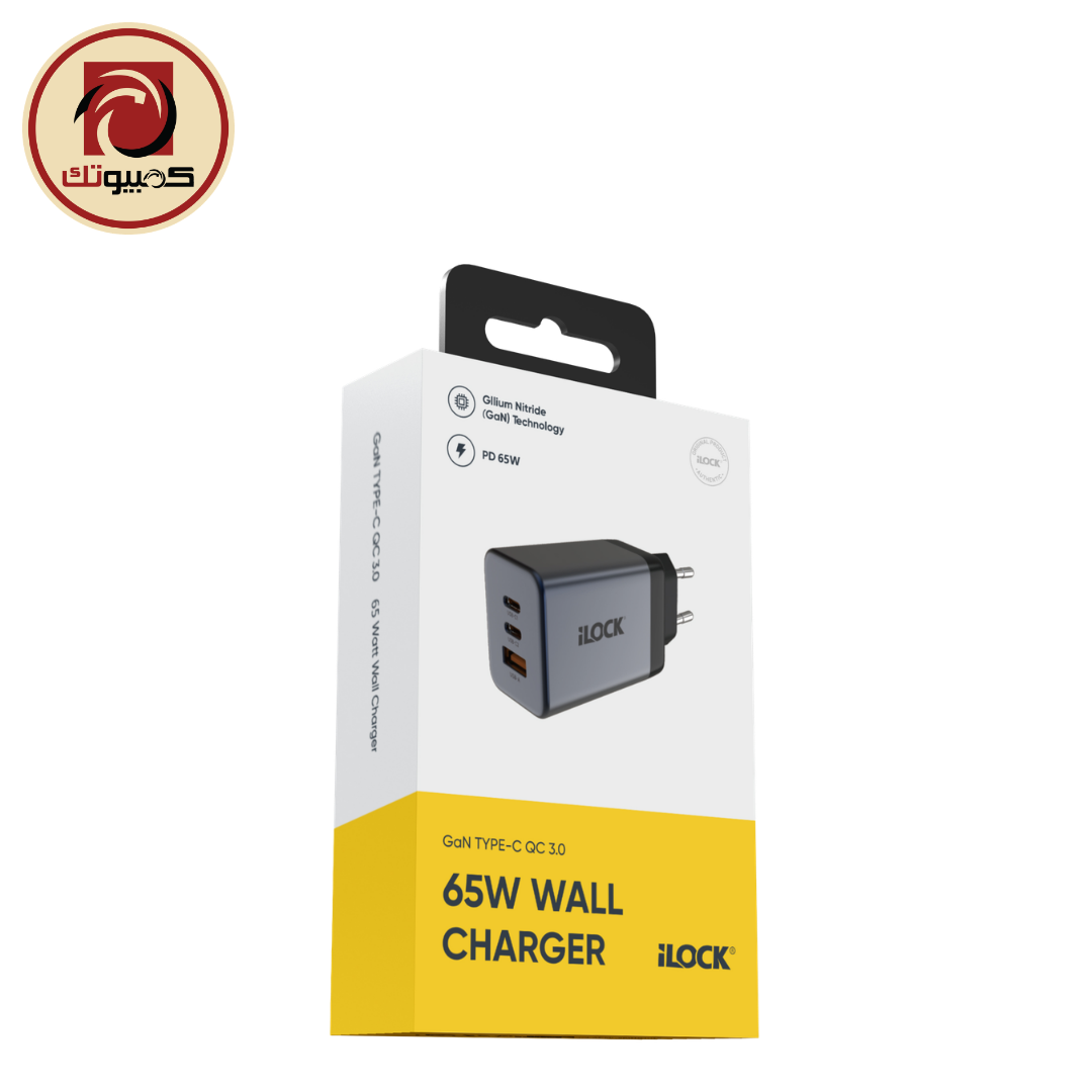 1 iLOCK 65W GaN Wall Fast Charger – Dual USB-C & USB-A Power Delivery Charger - Image 1