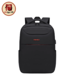 Rahala RAL902 15.6" Laptop Backpack – Water-Resistant Business Backpack with USB Charging Port (Black)