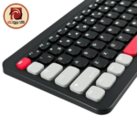 JEDEL WS681 Mini Wireless Keyboard and Mouse Combo – 79 Keys, Arabic/English, 2.4GHz USB, 1600 DPI Mouse, Black - Image 2