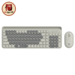 R8 1930 Wireless Keyboard and Mouse Combo – Bluetooth & 2.4GHz, Arabic/English, Full-Size, Multi-Device, Mobile Holder