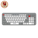 JEDEL WS739 Wireless Keyboard and Mouse Combo – Bluetooth & 2.4GHz, Arabic/English, Slim Chocolate Keys, Adjustable 1200 DPI, Gray - Image 2