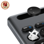 GR109-GREY Rechargeable Wireless Keyboard and Mouse Combo – Bluetooth & 2.4GHz, Arabic/English, Multi-Device, Built-in Phone Holder - Image 4