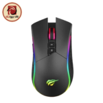 HAVIT GAMENOTE MS1001S V2 RGB Wired Gaming Mouse – 8000 DPI, 7 Programmable Buttons, RGB Lighting, USB, Black/Grey