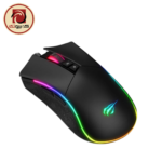 HAVIT GAMENOTE MS1001S V2 RGB Wired Gaming Mouse – 8000 DPI, 7 Programmable Buttons, RGB Lighting, USB, Black/Grey - Image 3