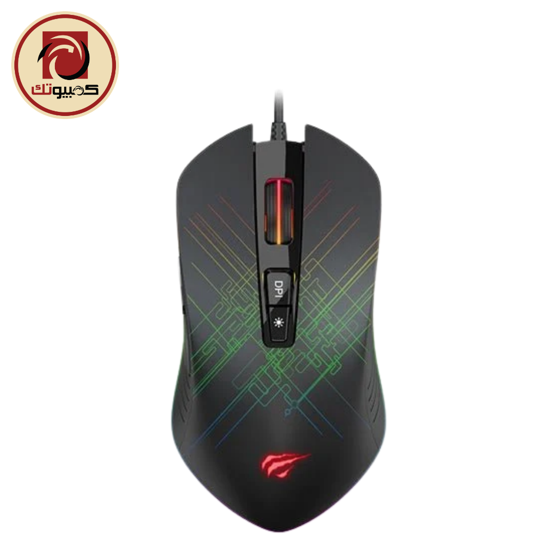 Mouse HAVIT-MS1019 (6158942) HAVIT GAMENOTE MS1019 RGB Wired Gaming Mouse – 4800 DPI, 7 Programmable Buttons, Customizable RGB Lighting, USB, Black - Image 1