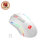 REDRAGON TRIDENT M693W Wireless Gaming Mouse – Tri-Mode Connectivity, 8000 DPI, 7 Programmable Buttons, RGB Lighting, 700mAh Rechargeable Battery, White - Image 2