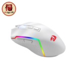 REDRAGON TRIDENT M693W Wireless Gaming Mouse – Tri-Mode Connectivity, 8000 DPI, 7 Programmable Buttons, RGB Lighting, 700mAh Rechargeable Battery, White - Image 4
