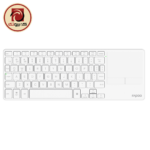 Rapoo E900T White Multi-Mode Wireless Touchpad Keyboard – 73 Keys, Bluetooth 4.0/5.0, 2.4GHz Wireless, Ultra-Slim Aluminum Design