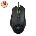 HAVIT GAMENOTE MS1022 RGB Wired Gaming Mouse – 3200 DPI, Honeycomb Design, 7 Buttons, Firepower Button, USB, Black