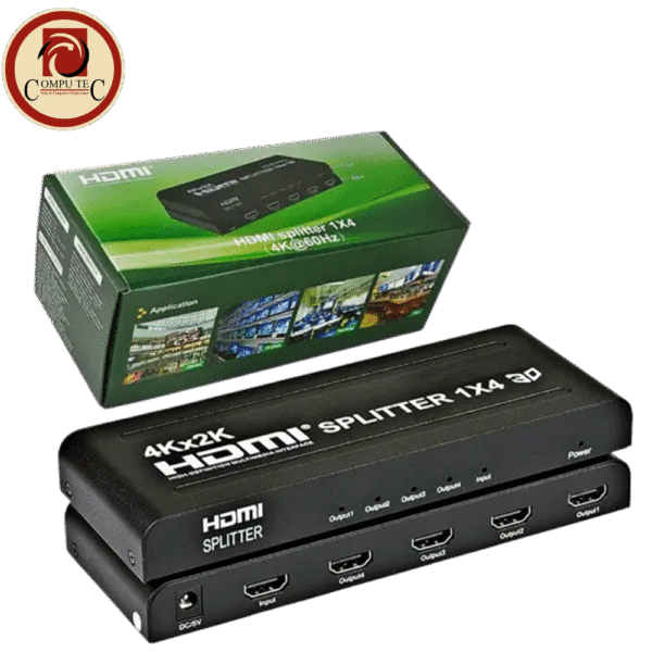 4K HDMI Splitter 1x4 (1 In 4 Out) HDMI 2.0b Ultra HD 4K@60Hz Full 3D & HDCP 2.2 Distributor.